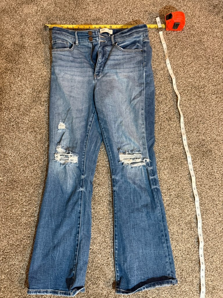 Bke Parker Womens High Rise Bootcut Jeans 32x315 Distressed Stretch Denim